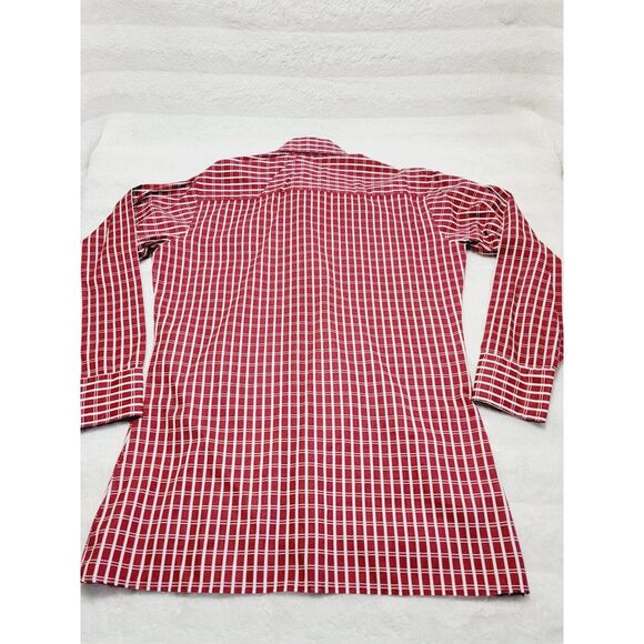 Pierre Cardin Shirt Mens 15 / 32 Vintage Late 70s I Magnin Gingham Long Sleeve - Picture 8 of 8